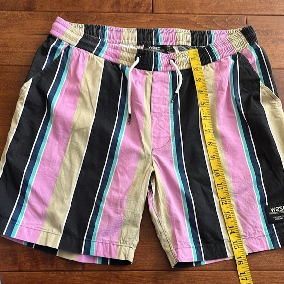 WeSC Hampus Lawn Stripe Shorts - Picture 3 of 9